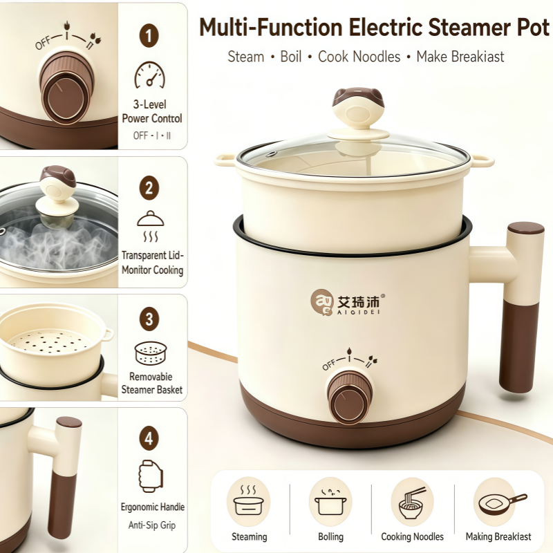 1.5-liter Electric Heating Pot Stainless Steel Pot