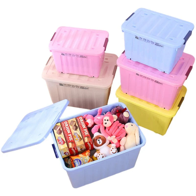 Household Storage Box Plastic Storage Box Durable Organizer for Toys and Clothes Organization