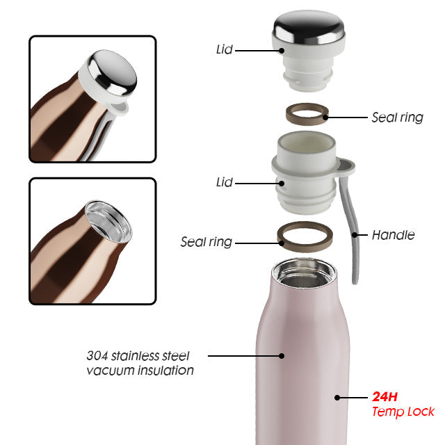 16oz Stainless Steel Vacuum Bottle V798