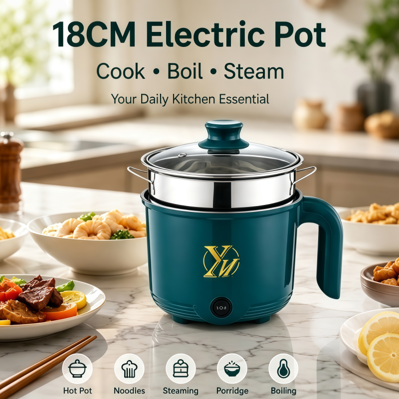 18CM 1.5L Stainless Steel Handle Electric Hot Pot