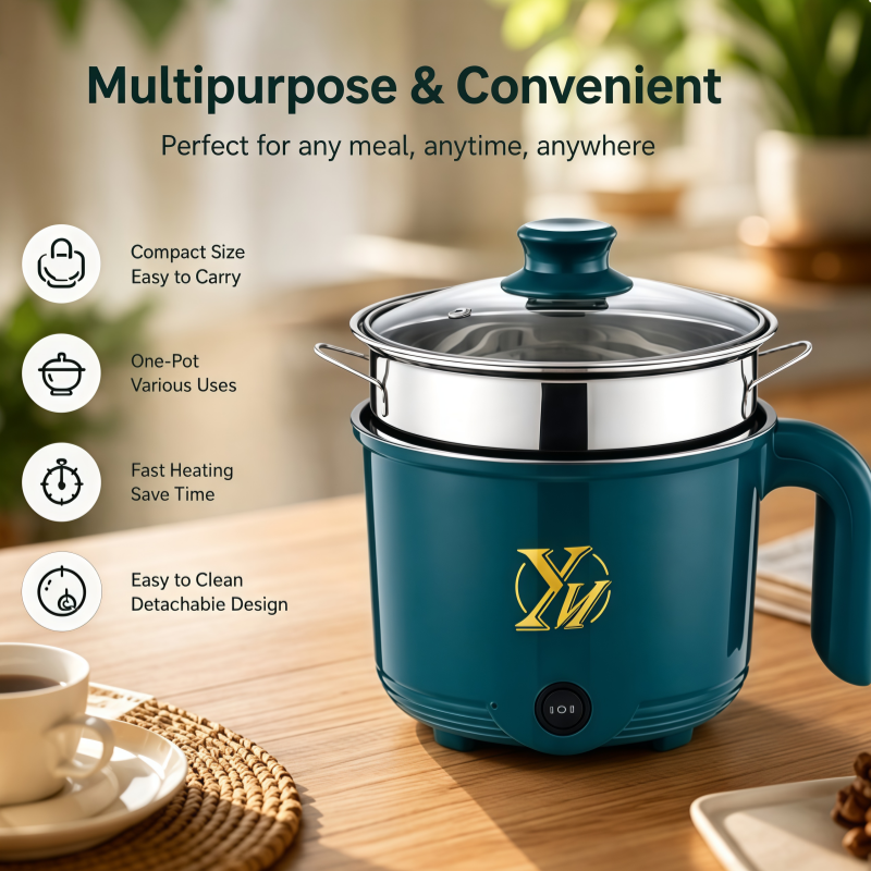 18CM 1.5L Stainless Steel Handle Electric Hot Pot