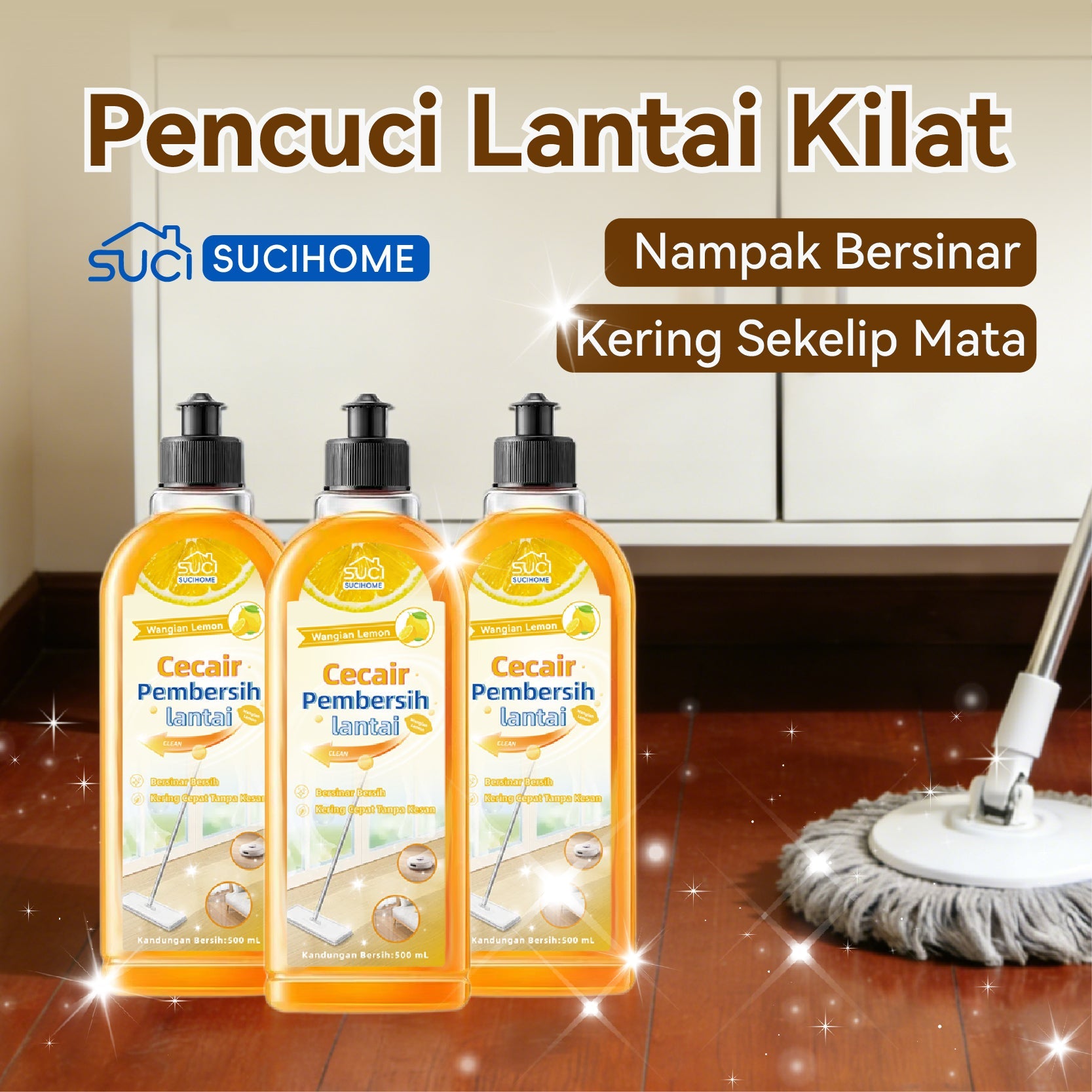 SUCIHOME Powerful Floor Cleaning