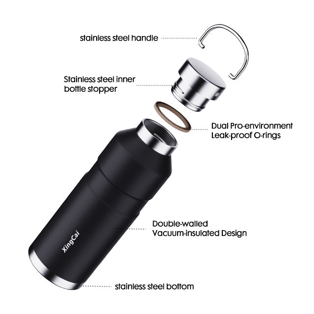 24 oz Stainless Steel Water Bottle V876