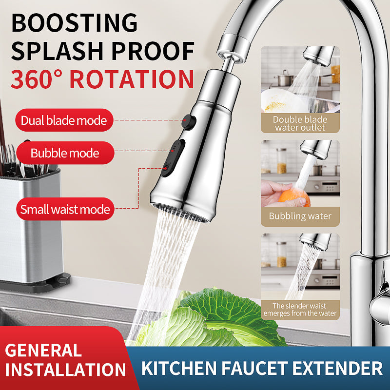 3-Mode Kitchen Faucet Splash Filter Nozzle