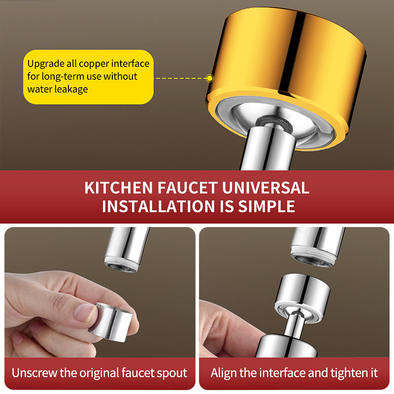 3-Mode Kitchen Faucet Splash Filter Nozzle