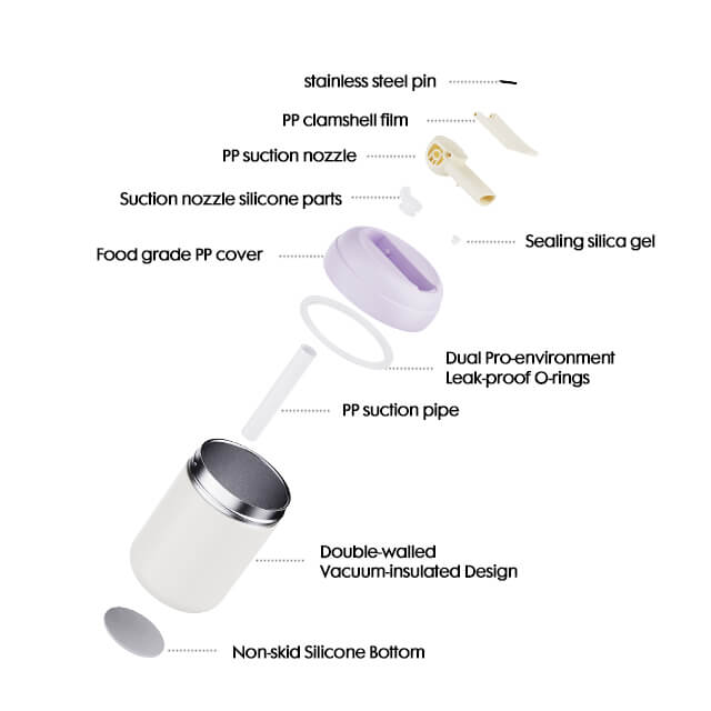 480 ml Insulated Water Bottle With Flip Straw