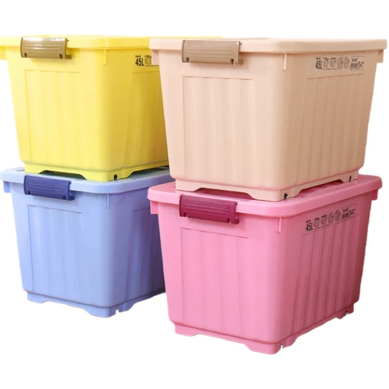 Household Storage Box Plastic Storage Box Durable Organizer for Toys and Clothes Organization