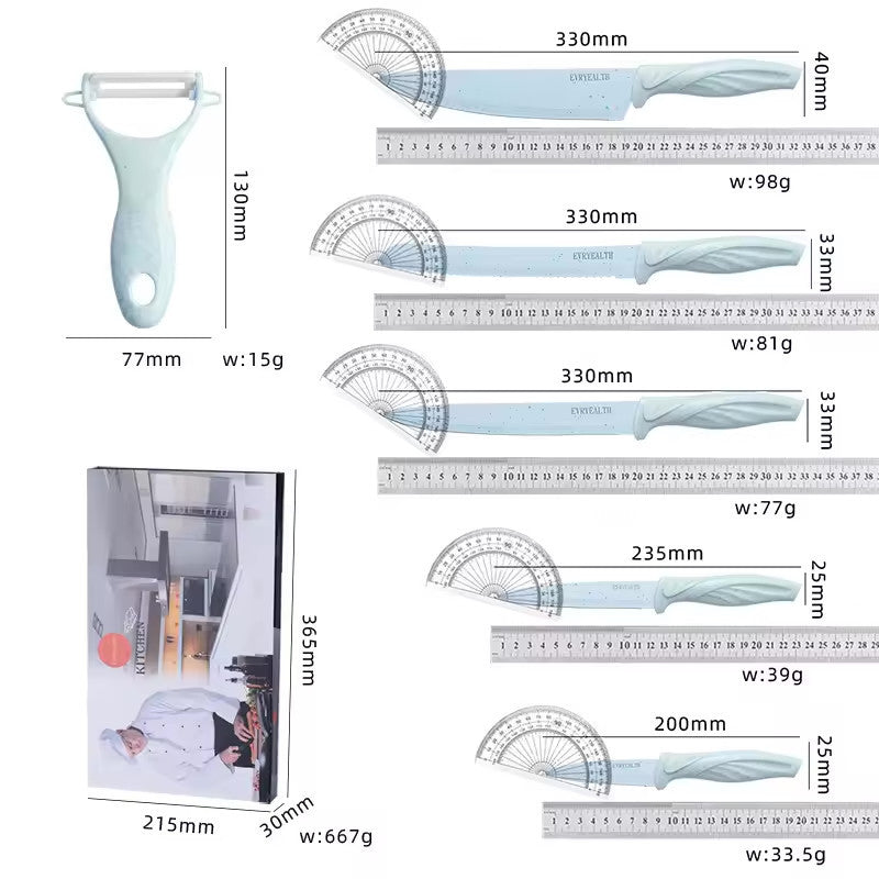 6-in-1 Multi-Functional Kitchen Knife Set