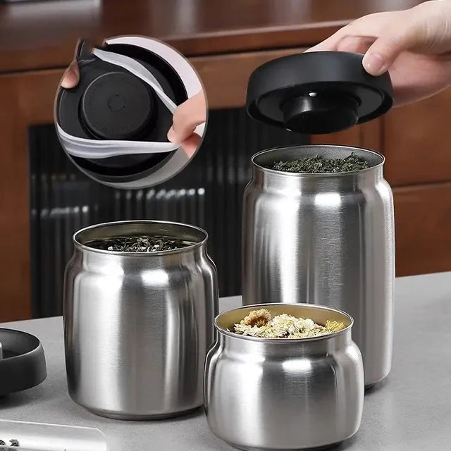 Airtight Food Storage Vacuum Stainless Steel Canister for Storage