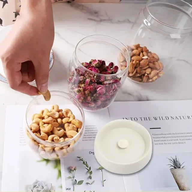 Airtight Pumpable Food Storage Vacuum Borosilicate Glass Container