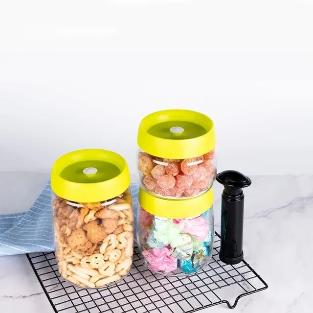 Airtight Pumpable Food Storage Vacuum Borosilicate Glass Container