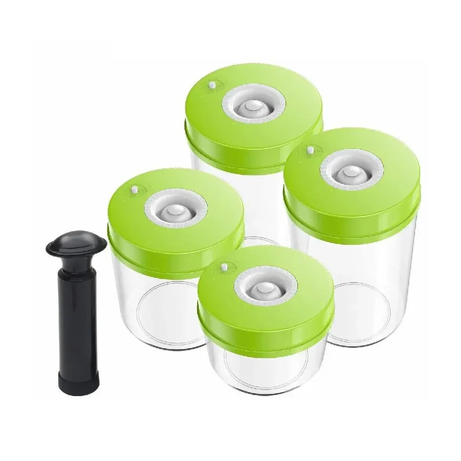 BPA Free Round Pumpable Food Storage Coffee Container with Airtight Lid Seal