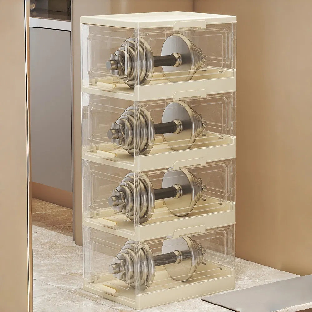 Clear Storage Box & Makeup Organizer for Vanity and Bathroom Countertop