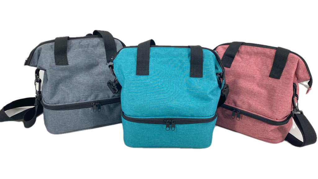 Cooler Bag Quality Multiple color Cationic Fabric Shoulder With Handle Double-Deck Bag