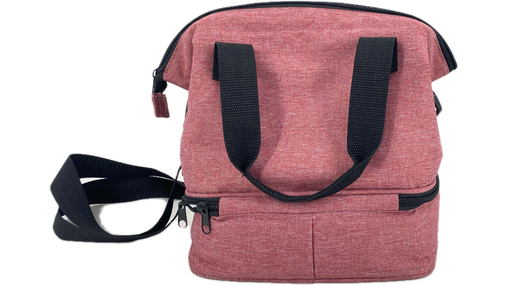 Cooler Bag Quality Multiple color Cationic Fabric Shoulder With Handle Double-Deck Bag