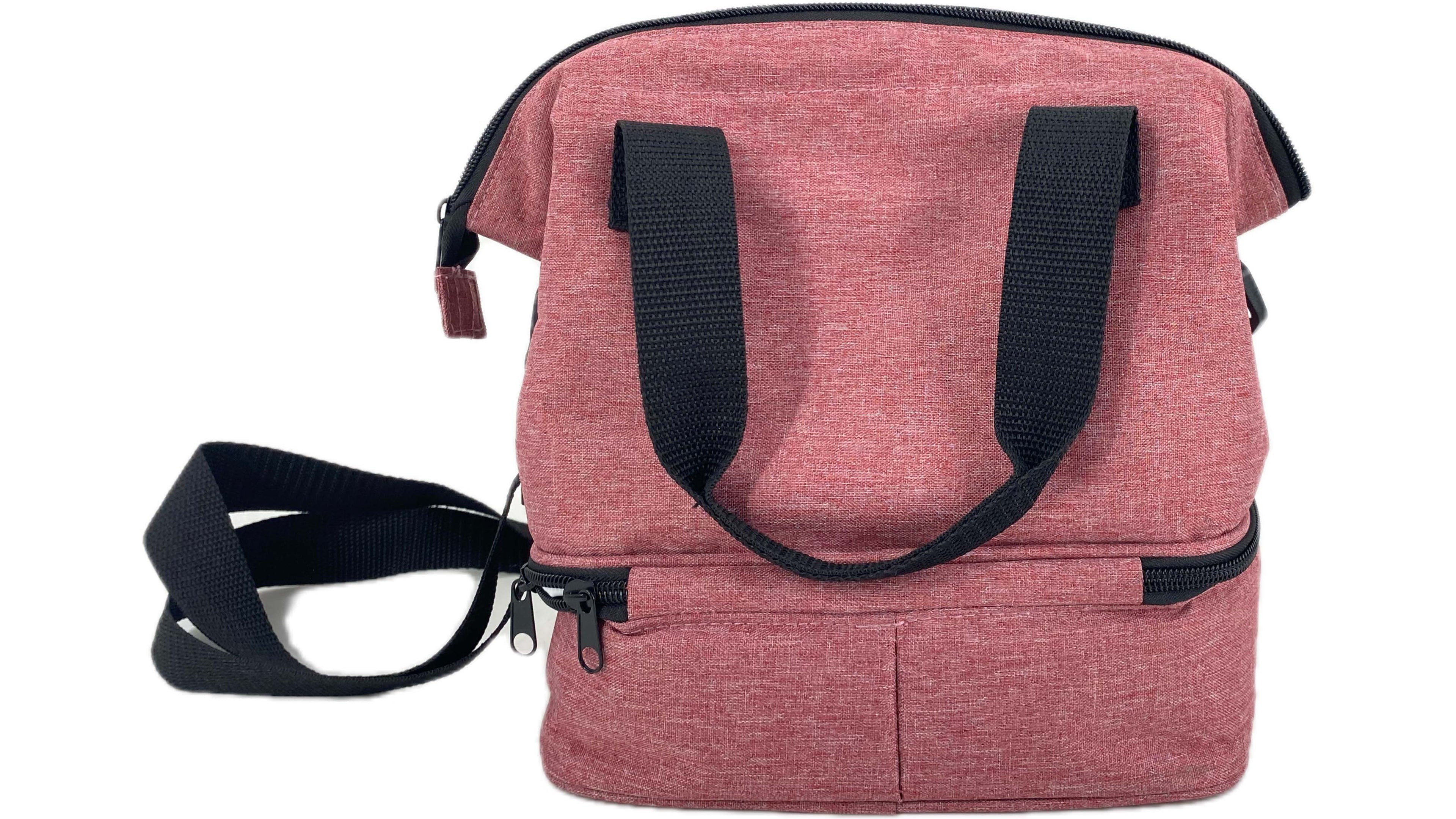 Cooler Bag Quality Multiple color Cationic Fabric Shoulder With Handle Double-Deck Bag