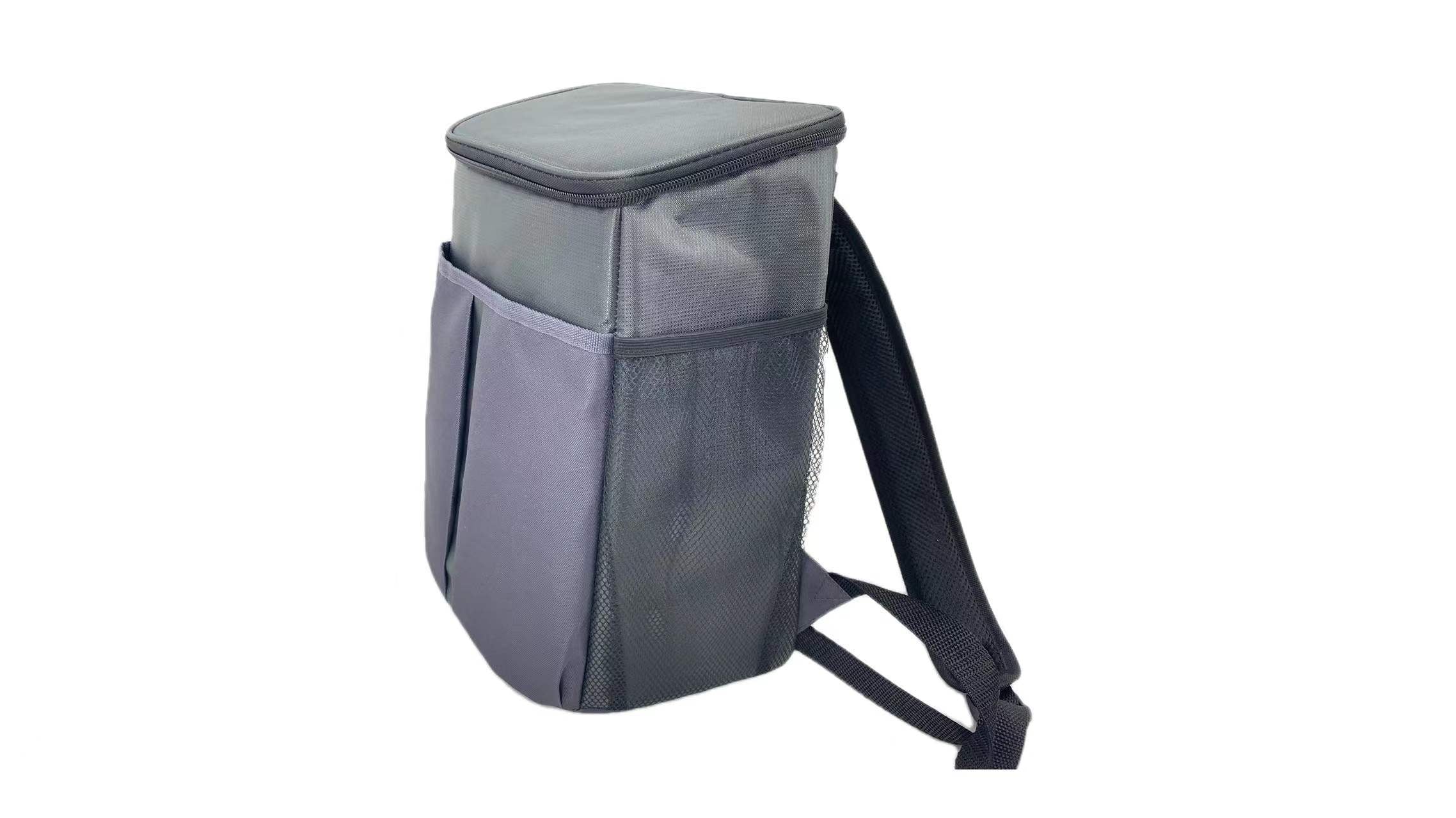 Customized Two Tone Polyester Fabric Cooler Backpack
