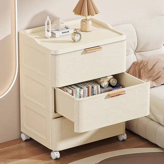 Durable 4-Layer PP Plastic Storage Cabinet with Drawers for Clothing Storage