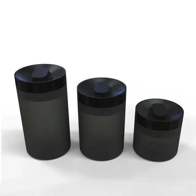 Elevate Your Storage with Black Matte Glass Vacuum Canisters
