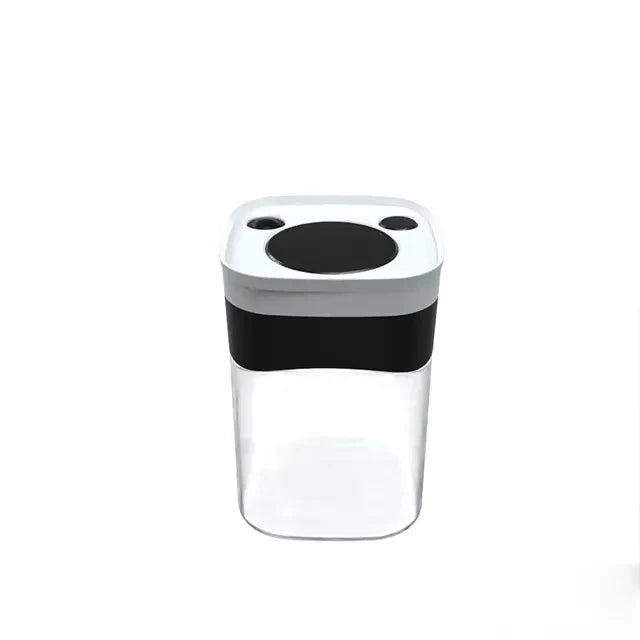 Glass Round Vacuum Canister, Airtight Food Storage Container for Kitchen, Dry Goods, Coffee, Spices