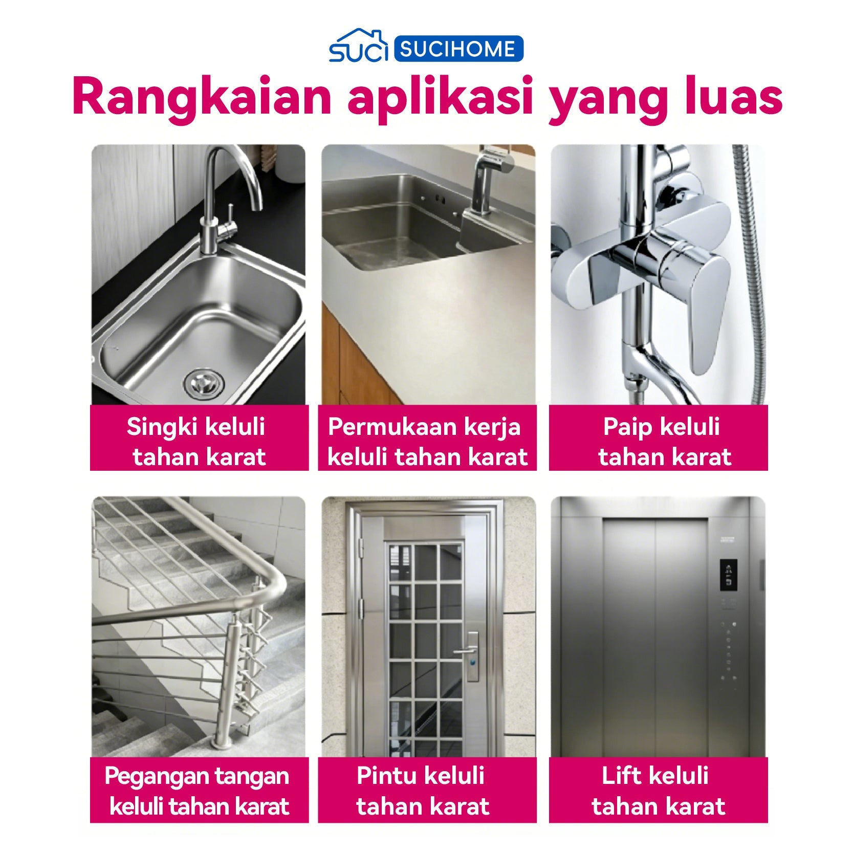 SUCIHOME Heavy Duty Stainless Steel Cleaner Spray