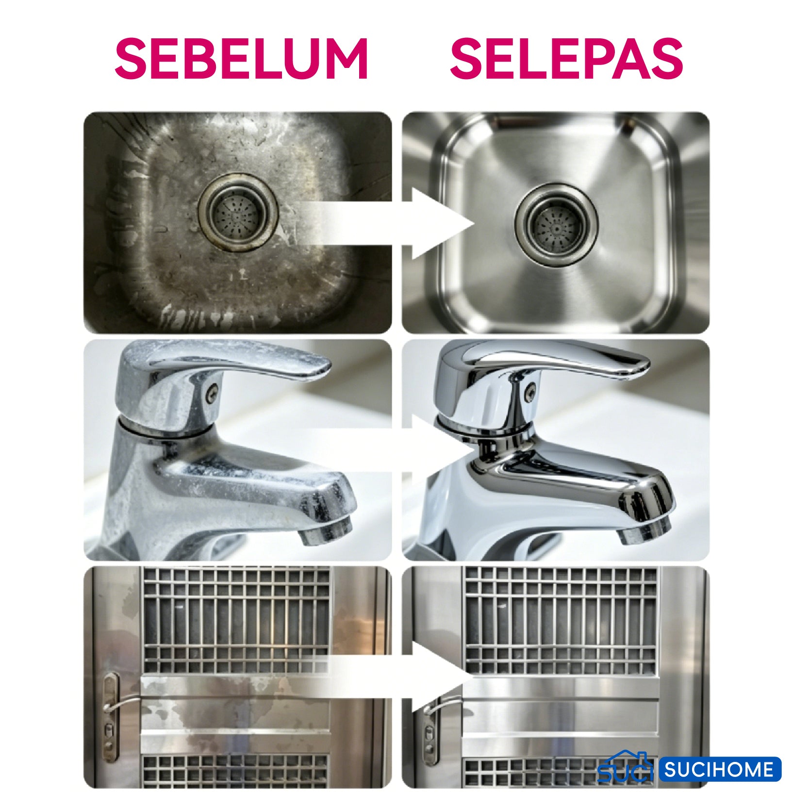 SUCIHOME Heavy Duty Stainless Steel Cleaner Spray