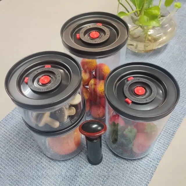 Kitchen Airtight Seal Vacuum Coffee Bean Milk Powder Cereal Corn Canister for Food Storage 4 Size with Date Marker
