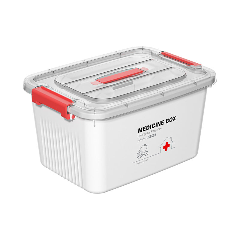 Medicine Box Large Capacity Plastic Transparent Medicine Box Portable