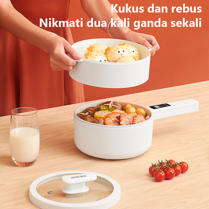 Multi-Functional Electric Hot Pot with Steamer