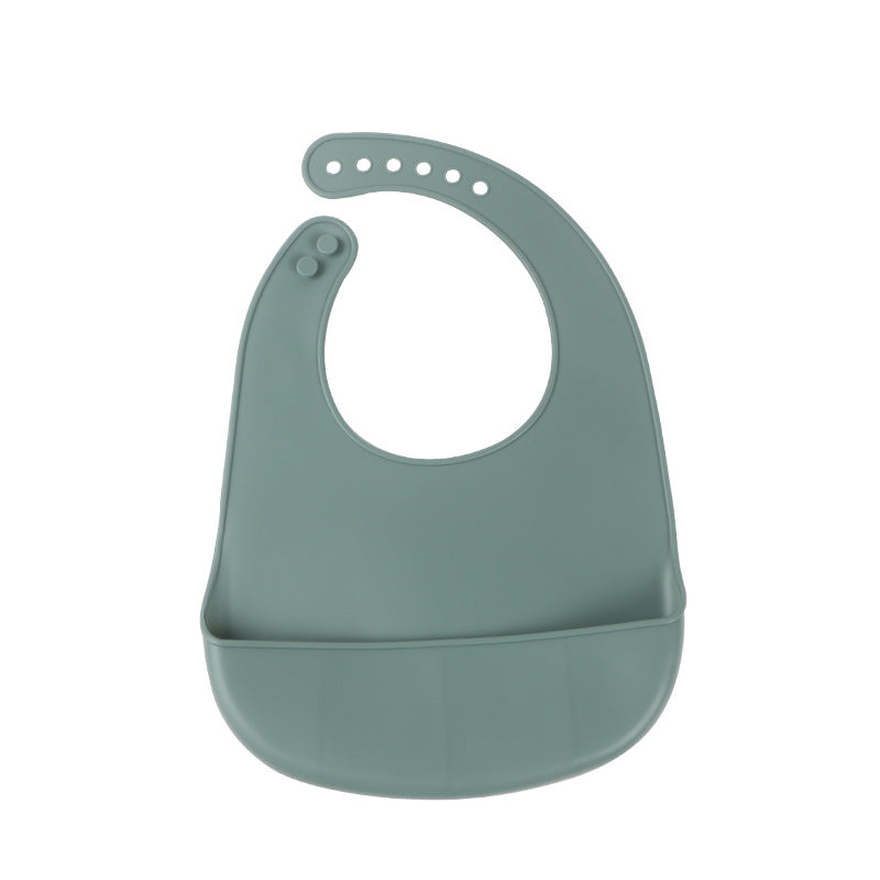 Silicone bib baby waterproof eating saliva bib