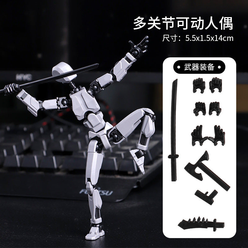 Multi-joint movable doll 3D printing prototype