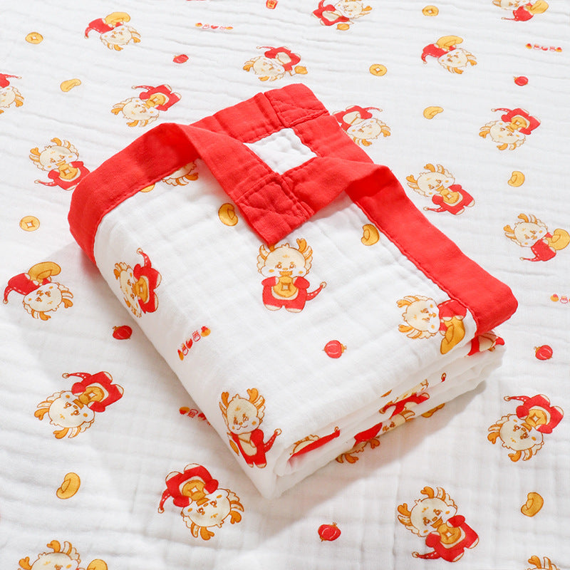 Six-layer high-density gauze bath towel pure cotton soft and breathable