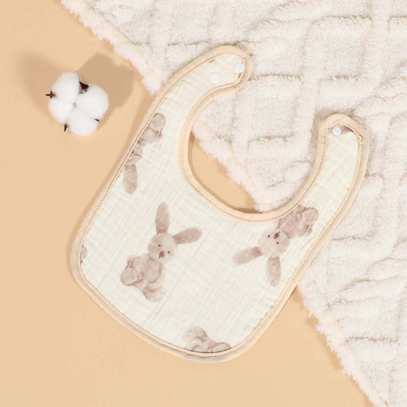 Six-layer cotton gauze baby saliva towel
