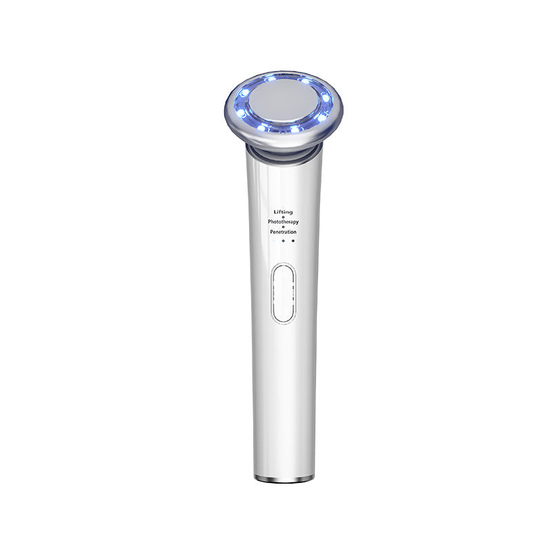 Red and blue light hot compress high frequency vibration beauty instrument