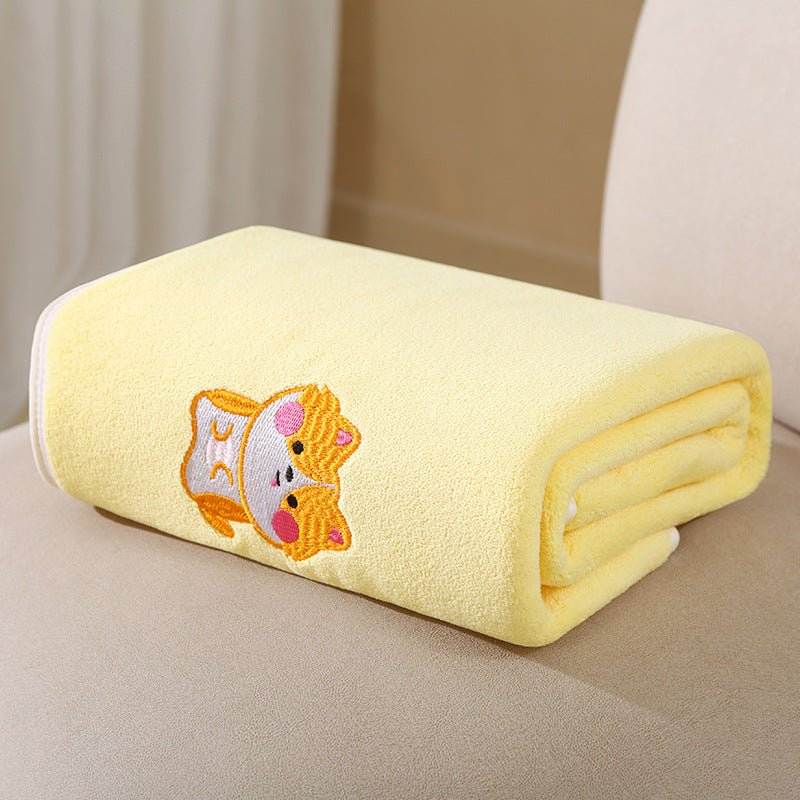 Baby bath towel Children's super soft absorbent bath quick-drying towel