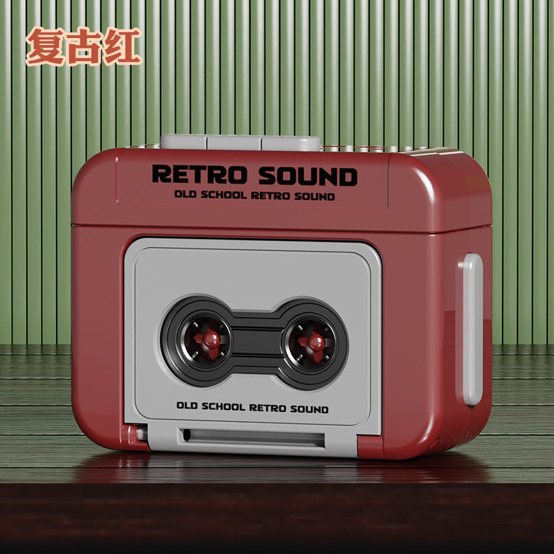 Mini retro tape recorder cassette can play music