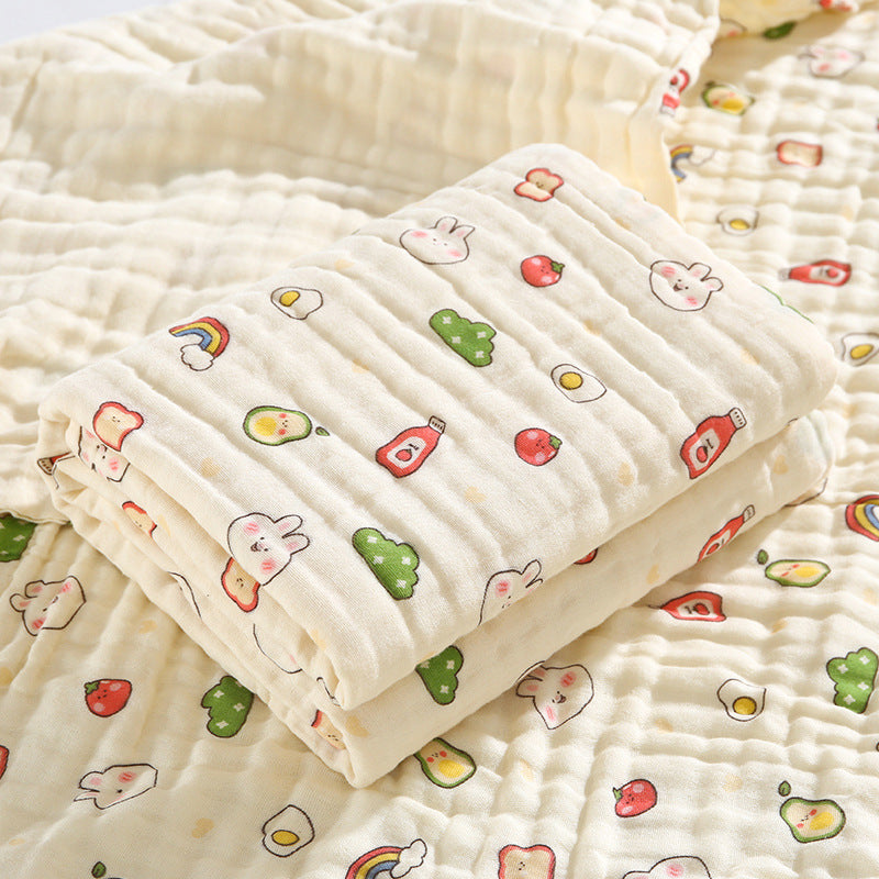 Newborn baby bath towel Six layers of pure cotton gauze bath towel Class A soft