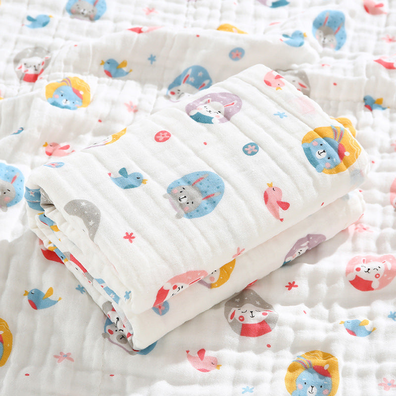 Newborn baby bath towel Six layers of pure cotton gauze bath towel Class A soft