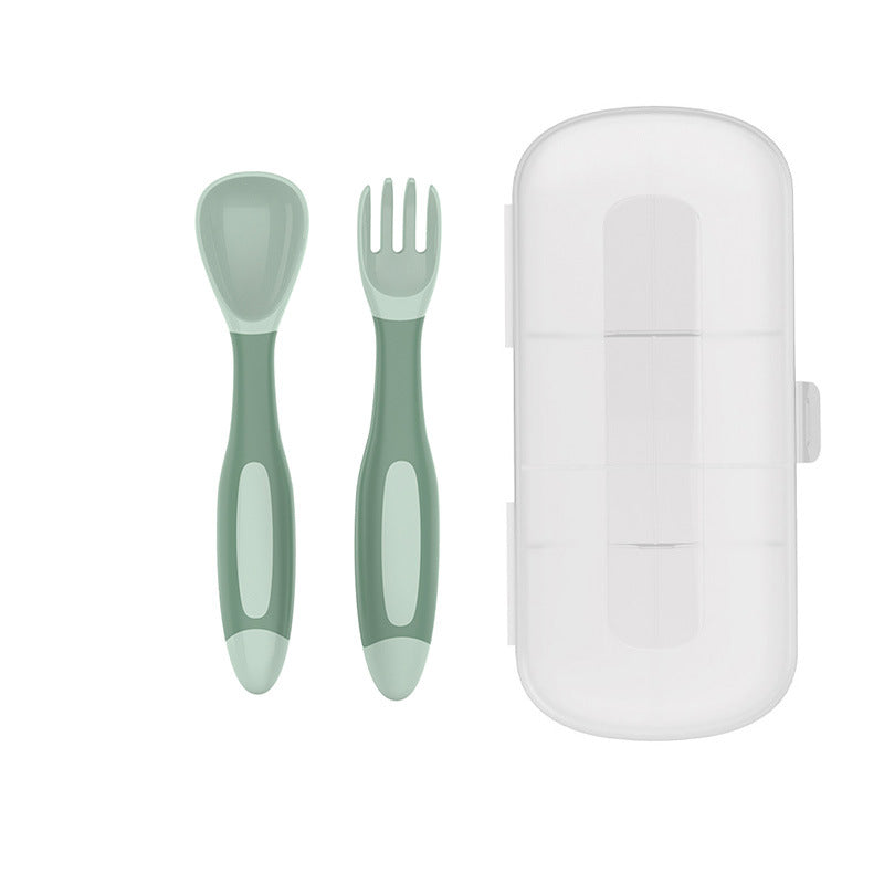 Children's fork and spoon set Portable baby food tableware