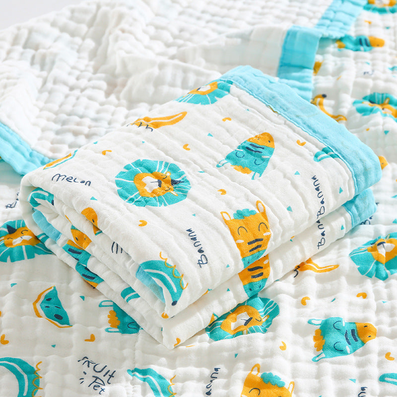Six-layer high-density gauze bath towel pure cotton soft and breathable