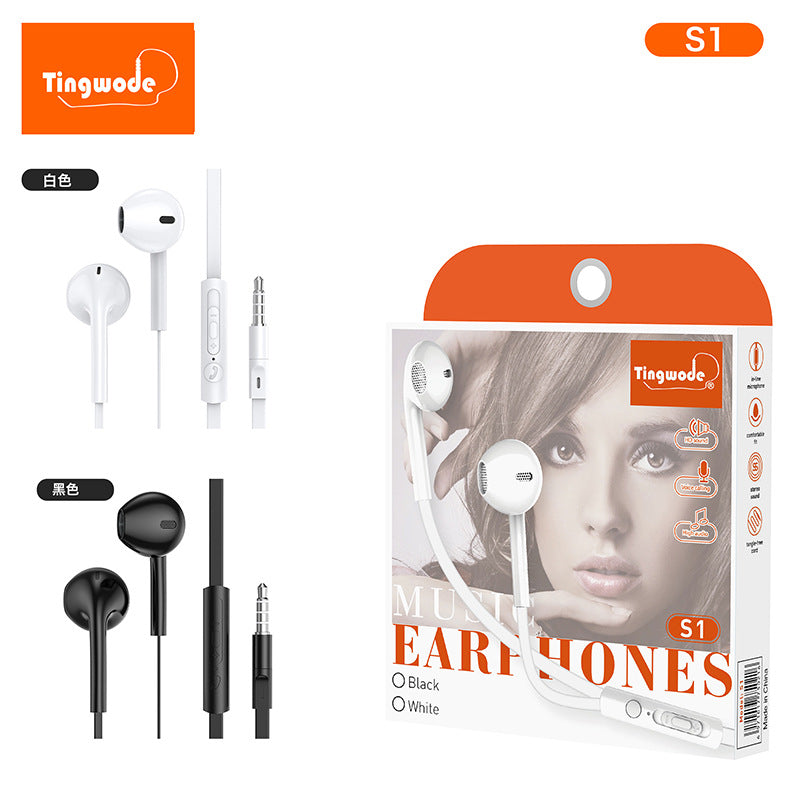 High-quality wired earphones 3.5mm with earplugs for noise reduction
