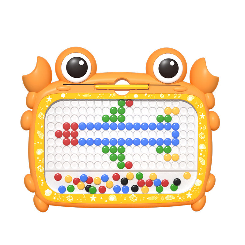 Children's crab magnetic brush drawing board