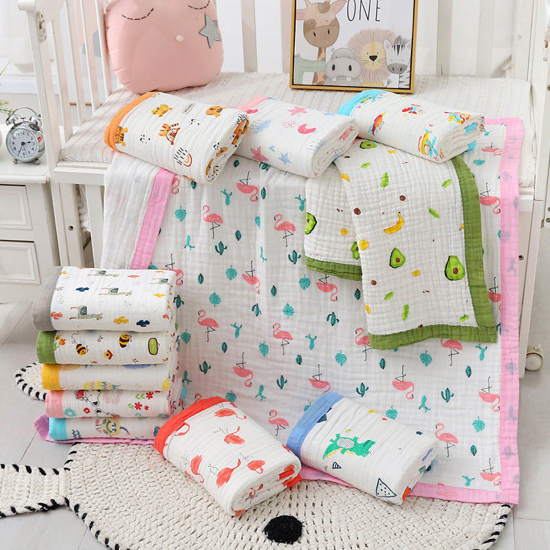 Six-layer high-density gauze bath towel pure cotton soft and breathable