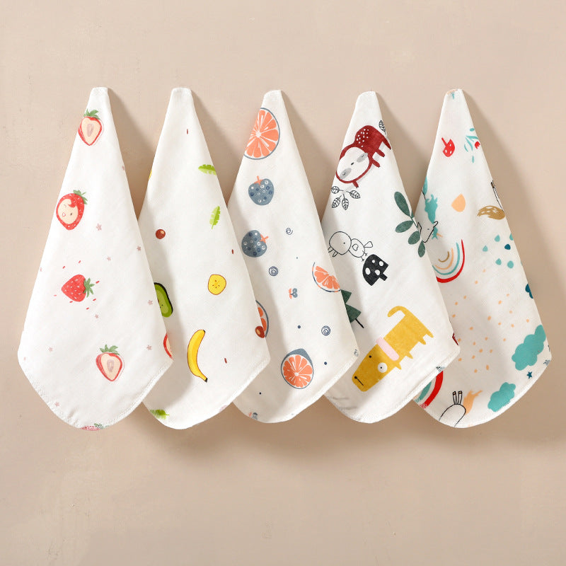 High-density pure cotton square seersucker square towel six layers