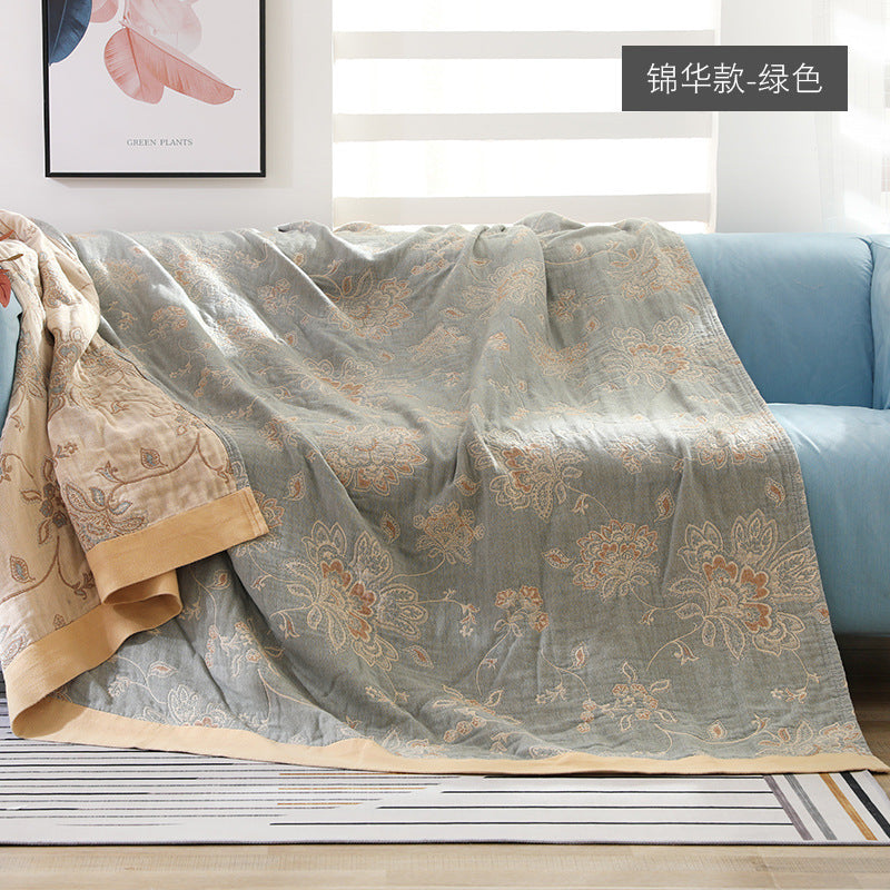 Chăn mền gạc cotton năm lớp