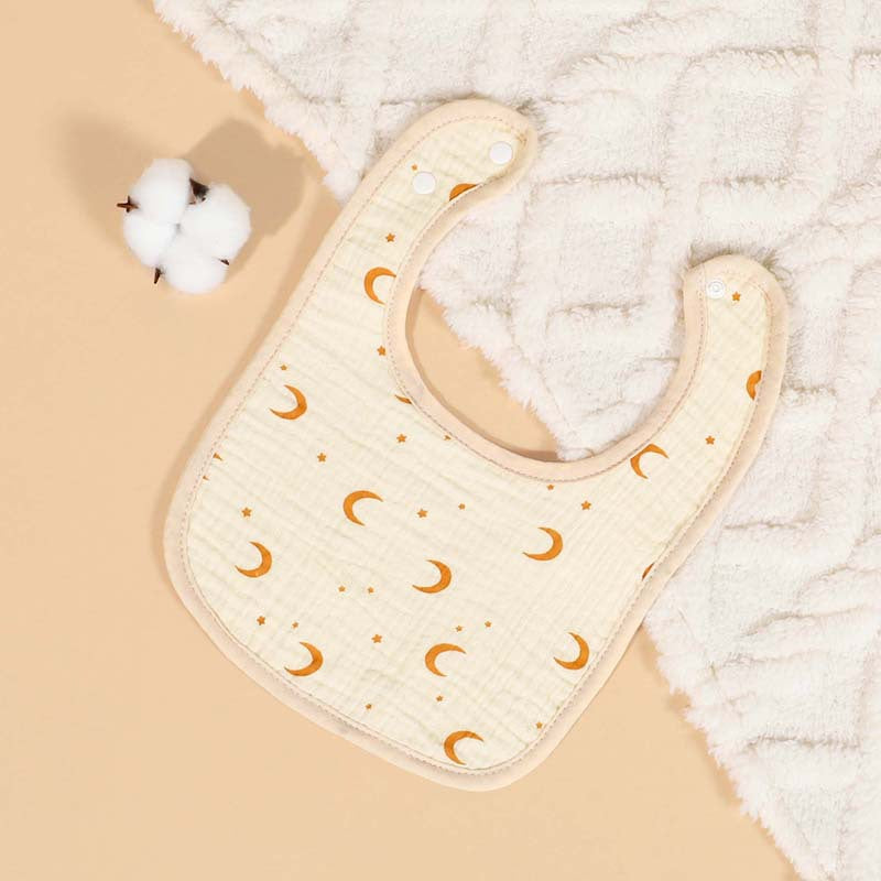 Six-layer cotton gauze baby saliva towel