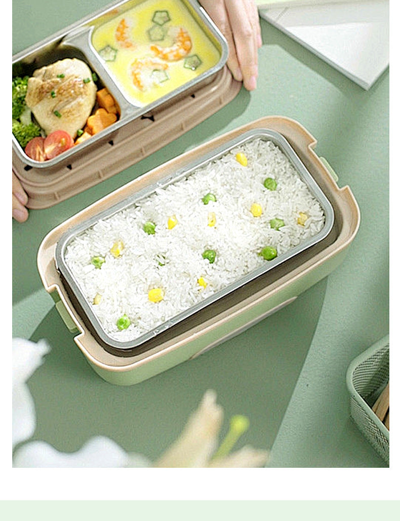 Electric lunch box can be plugged in for heating