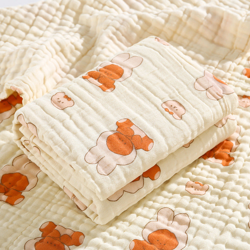Newborn baby bath towel Six layers of pure cotton gauze bath towel Class A soft