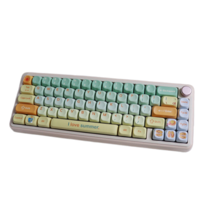 Summer theme keycaps pbt sublimation moa keycaps