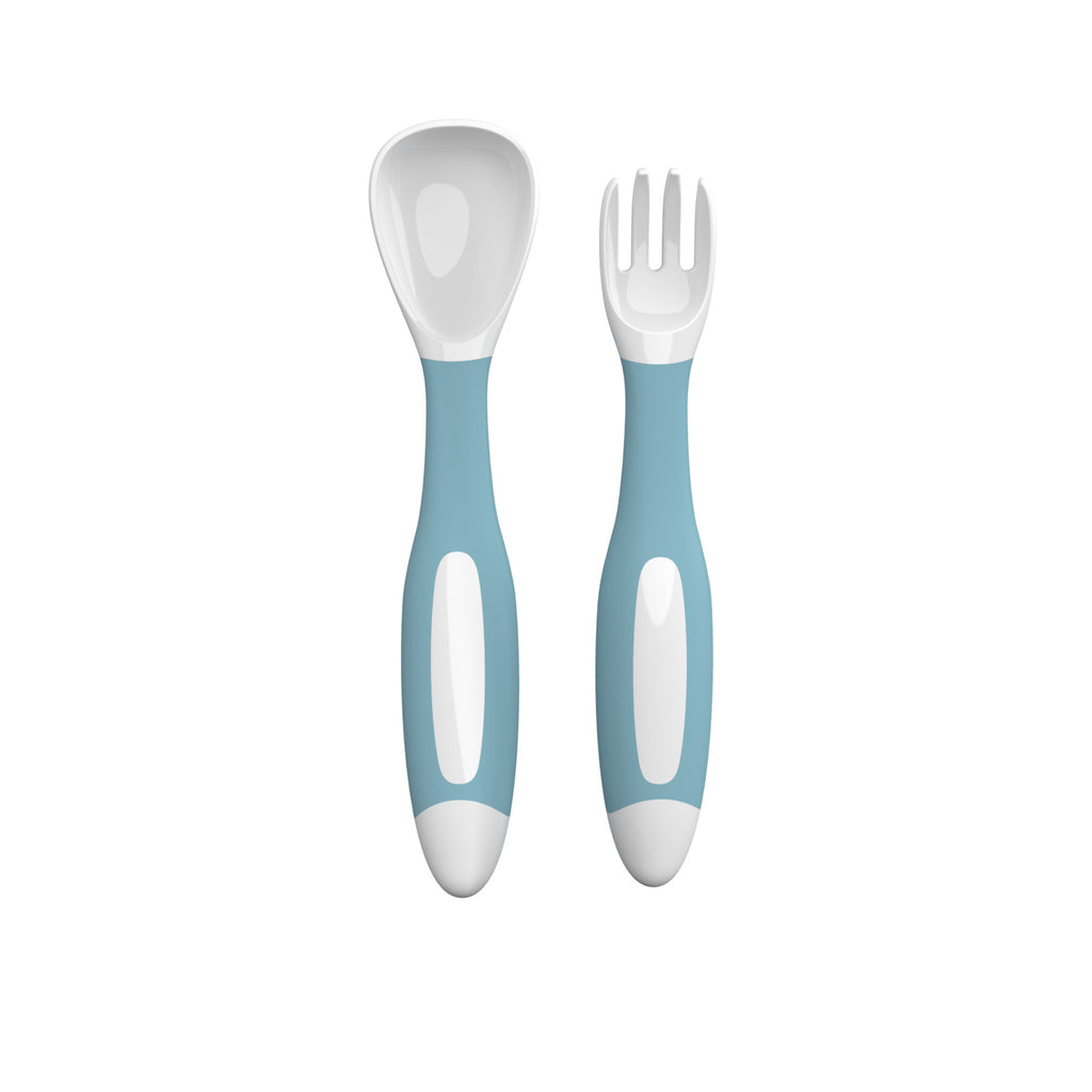 Children's twist fork and spoon set, portable